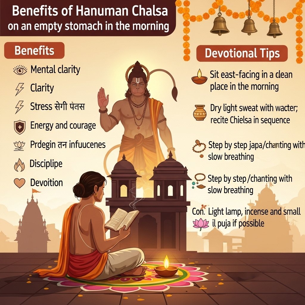 सुबह खाली पेट हनुमान चालीसा पढ़ने के फायदे - Devotional Guide