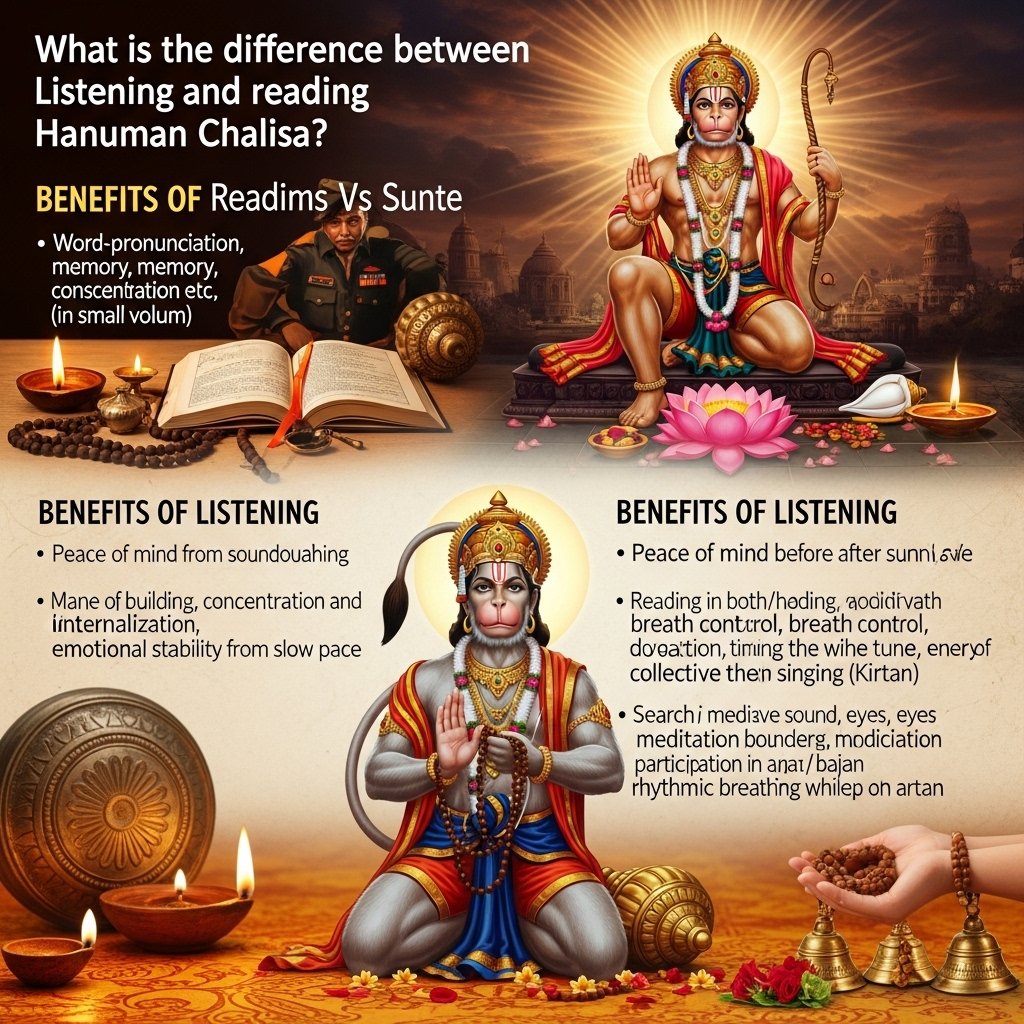 हनुमान चालीसा सुनने और पढ़ने में क्या फर्क है - Devotional Guide