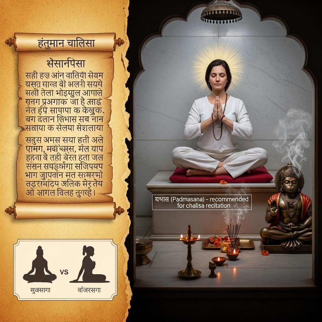 हनुमान चालीसा पाठ करते समय कौनसा आसन अच्छा है - Spiritual Benefits